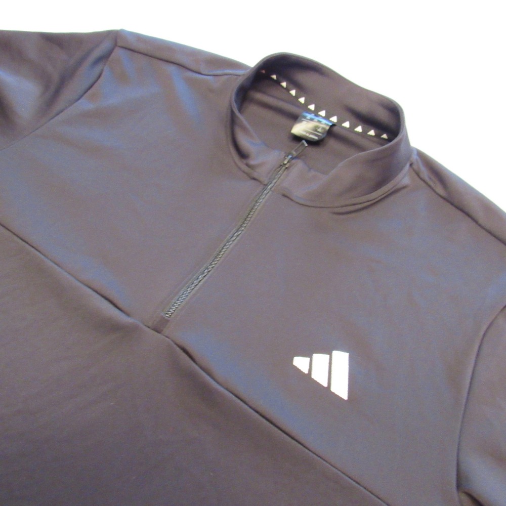 Adidas Quarter Zip Pullover Mens 2XL Black Long Sleeve Activewear Top